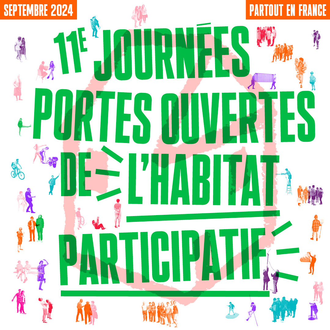 affiche annoncant les 11ème journées Portes Ouvertes des projets d&#039;Habitat Participatif