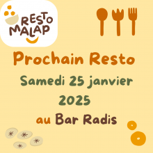 Resto Malap le 25 janvier au Bar Radis