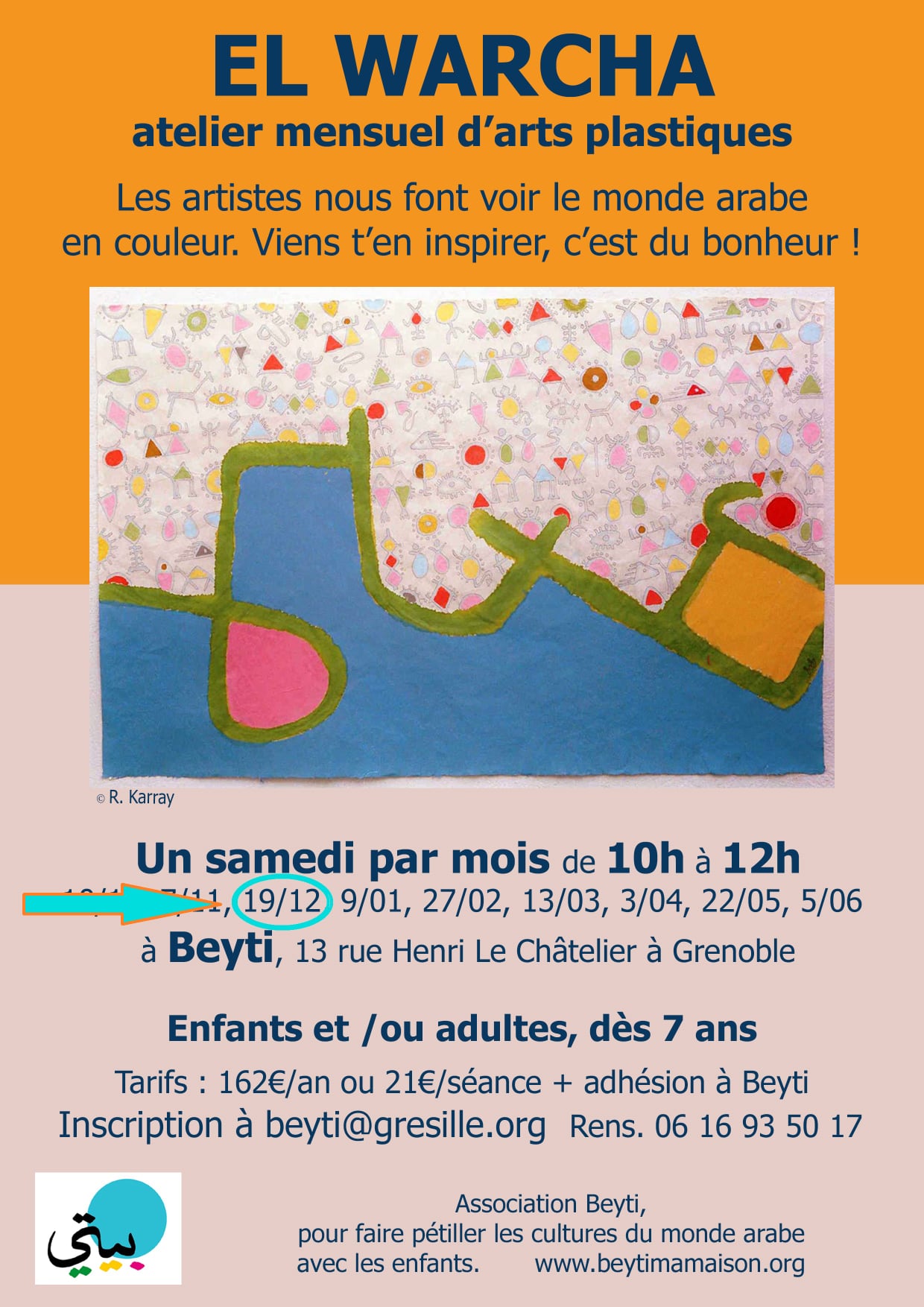 El Warcha, atelier mensuel d&rsquo;arts plastiques