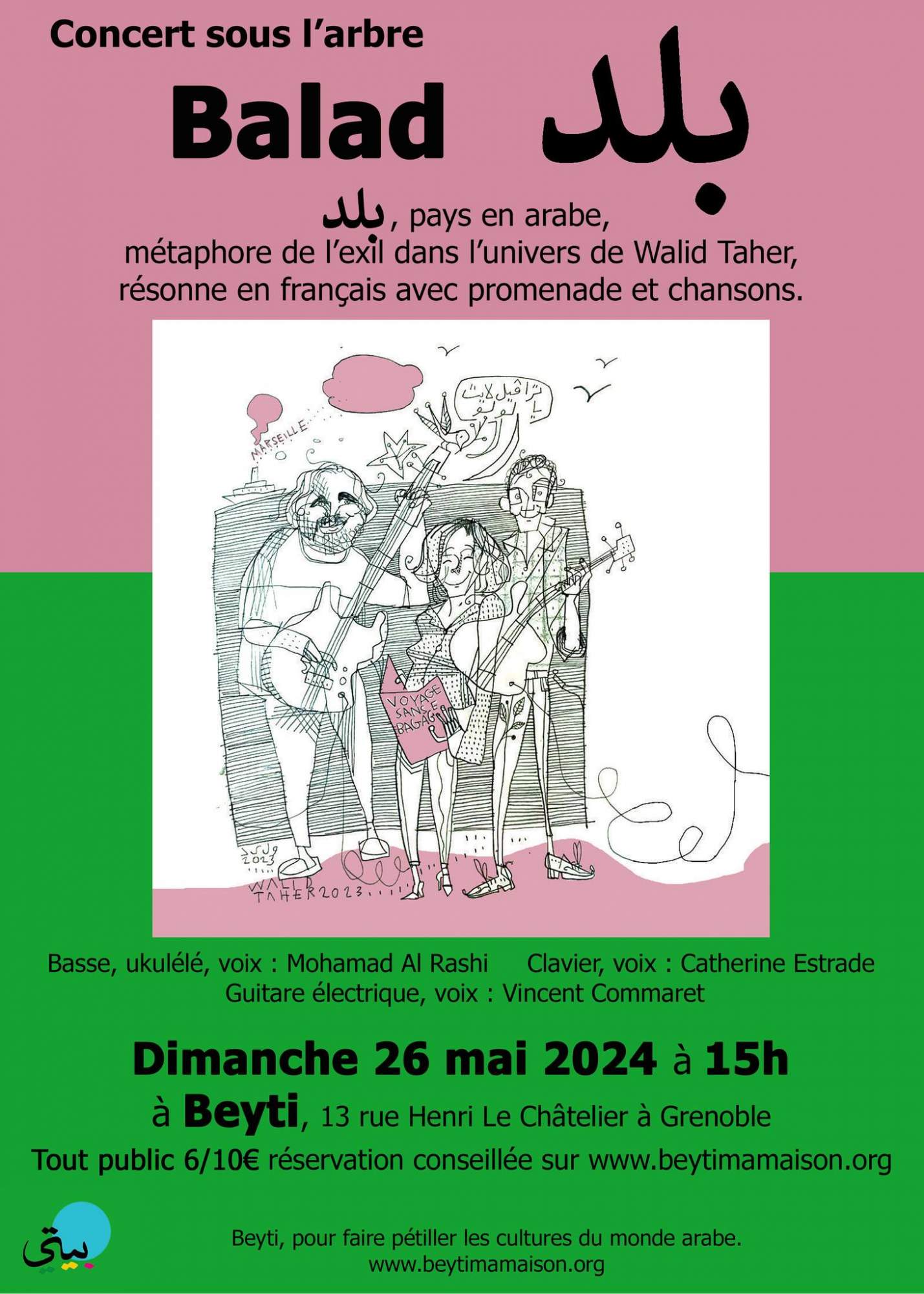 Lecture musicale bilingue du livre « BALAD, voyage sans bagage »