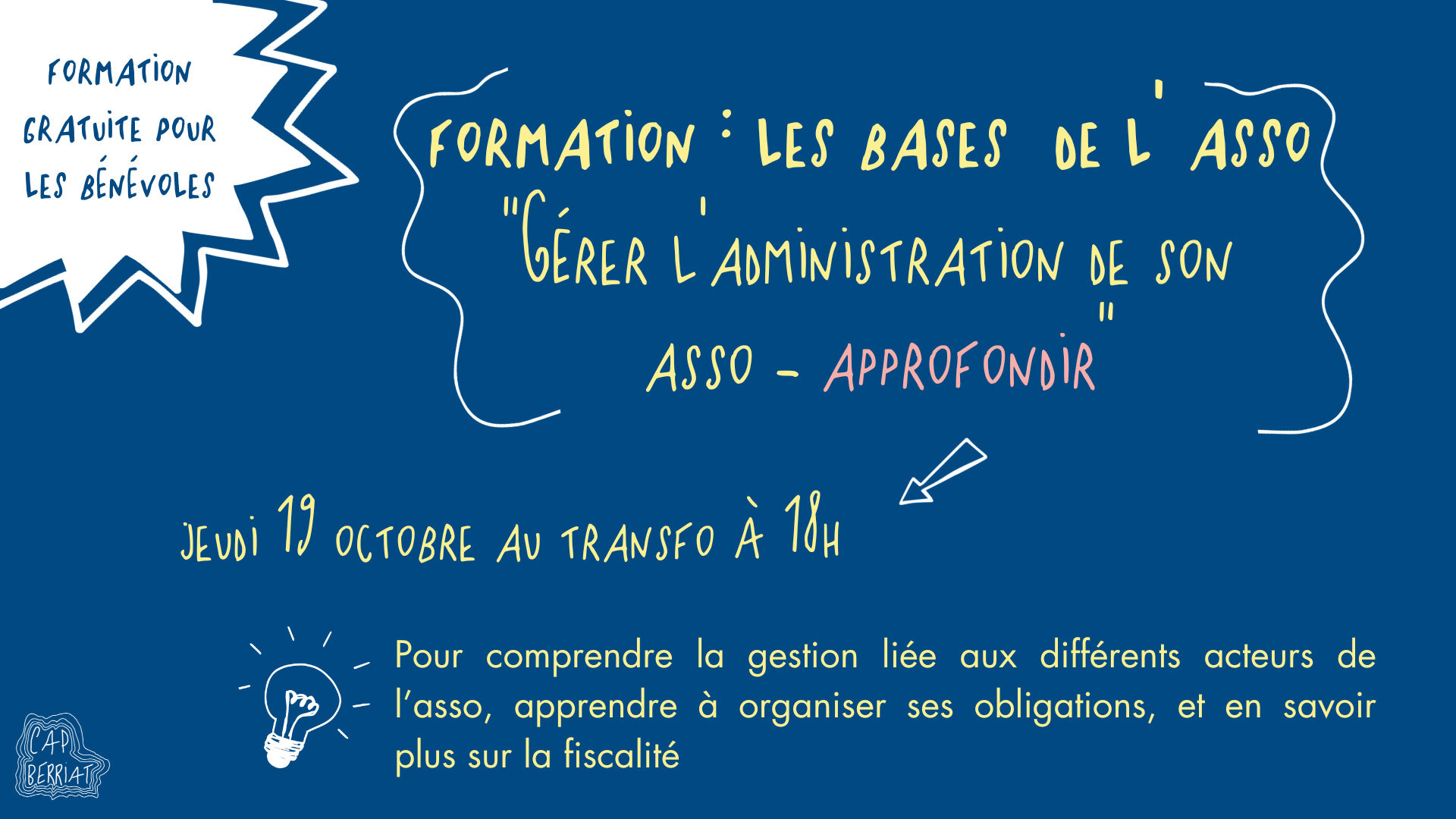 Formation gratuite « Gestion administrative d&rsquo;une association – approfondissements »