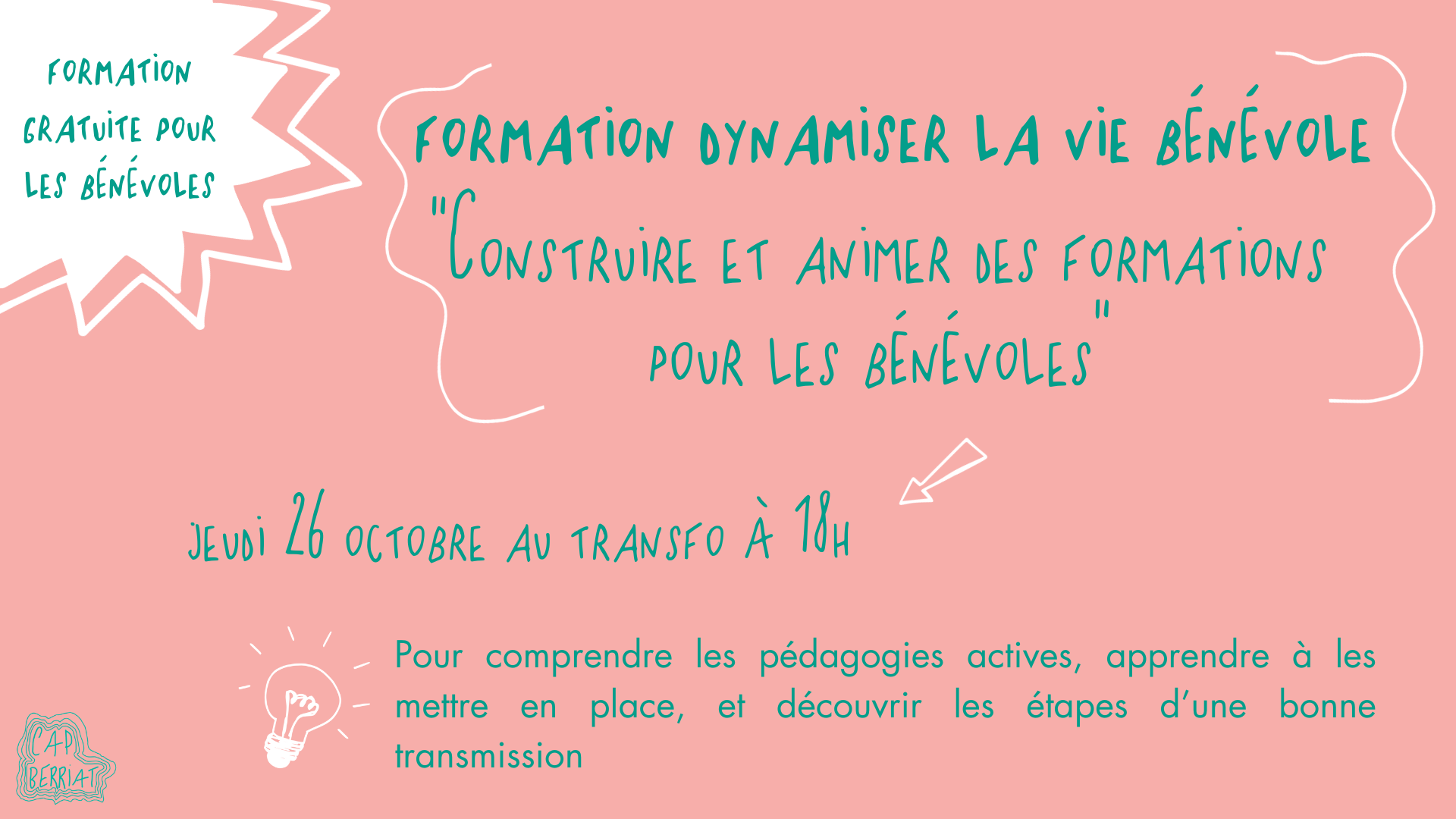 Formation gratuite « Construire et animer des formations pour les bénévoles »