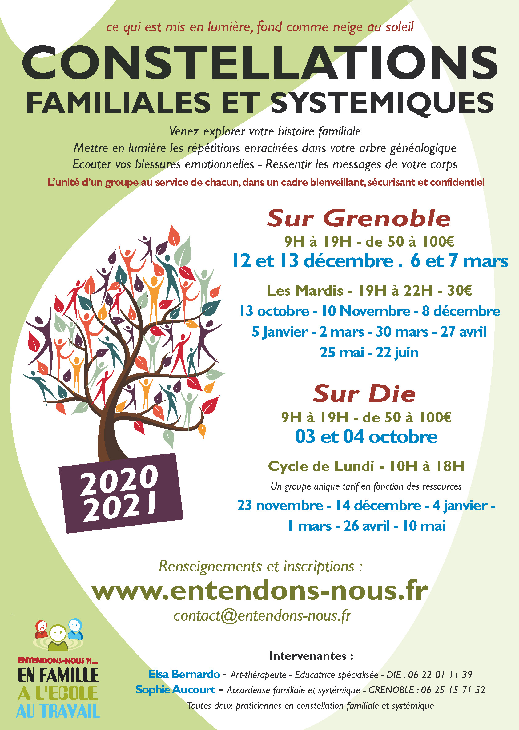 Constellations familiales et systémiques sur Grenoble et Die