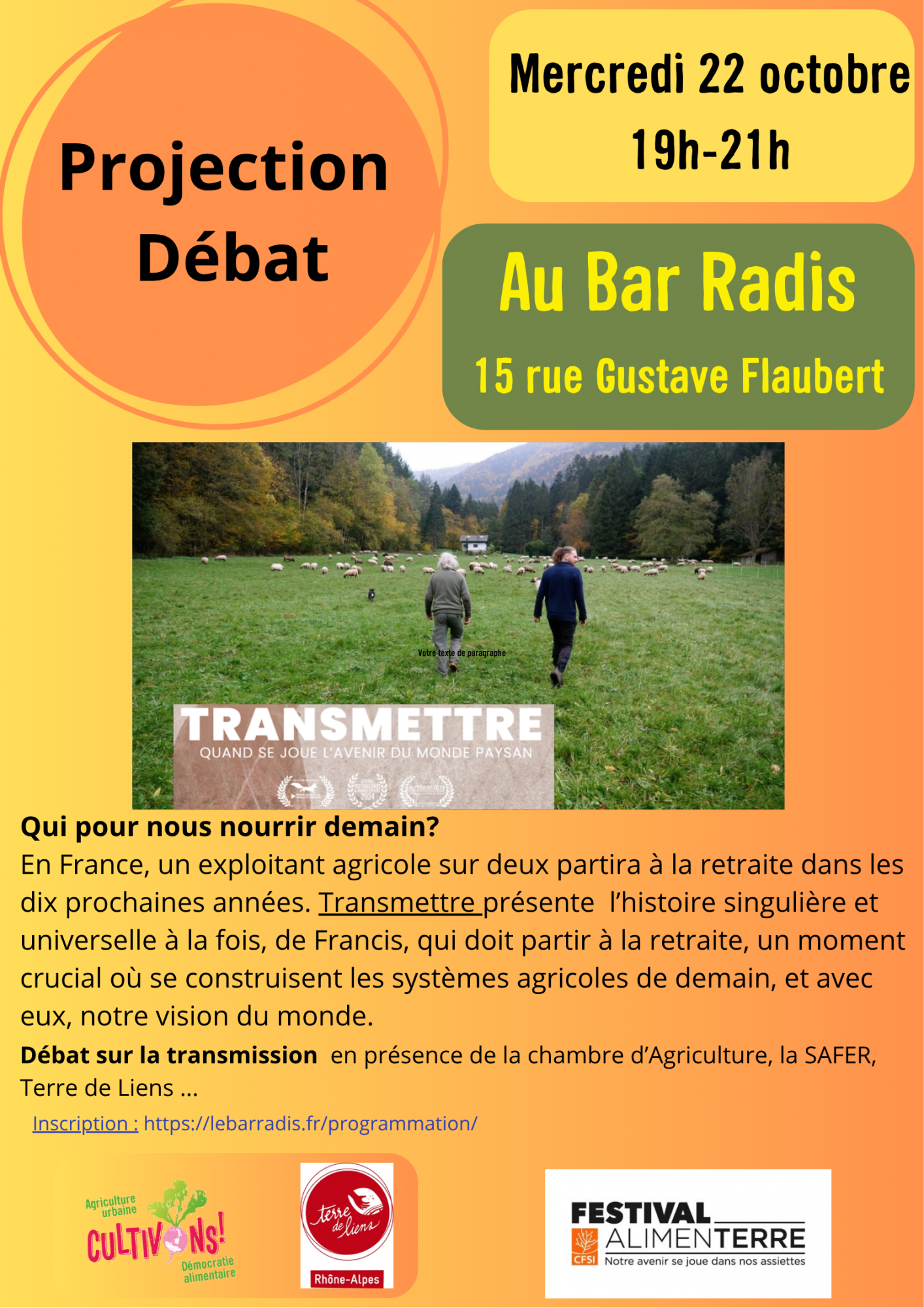 Projection-débat « Transmettre »