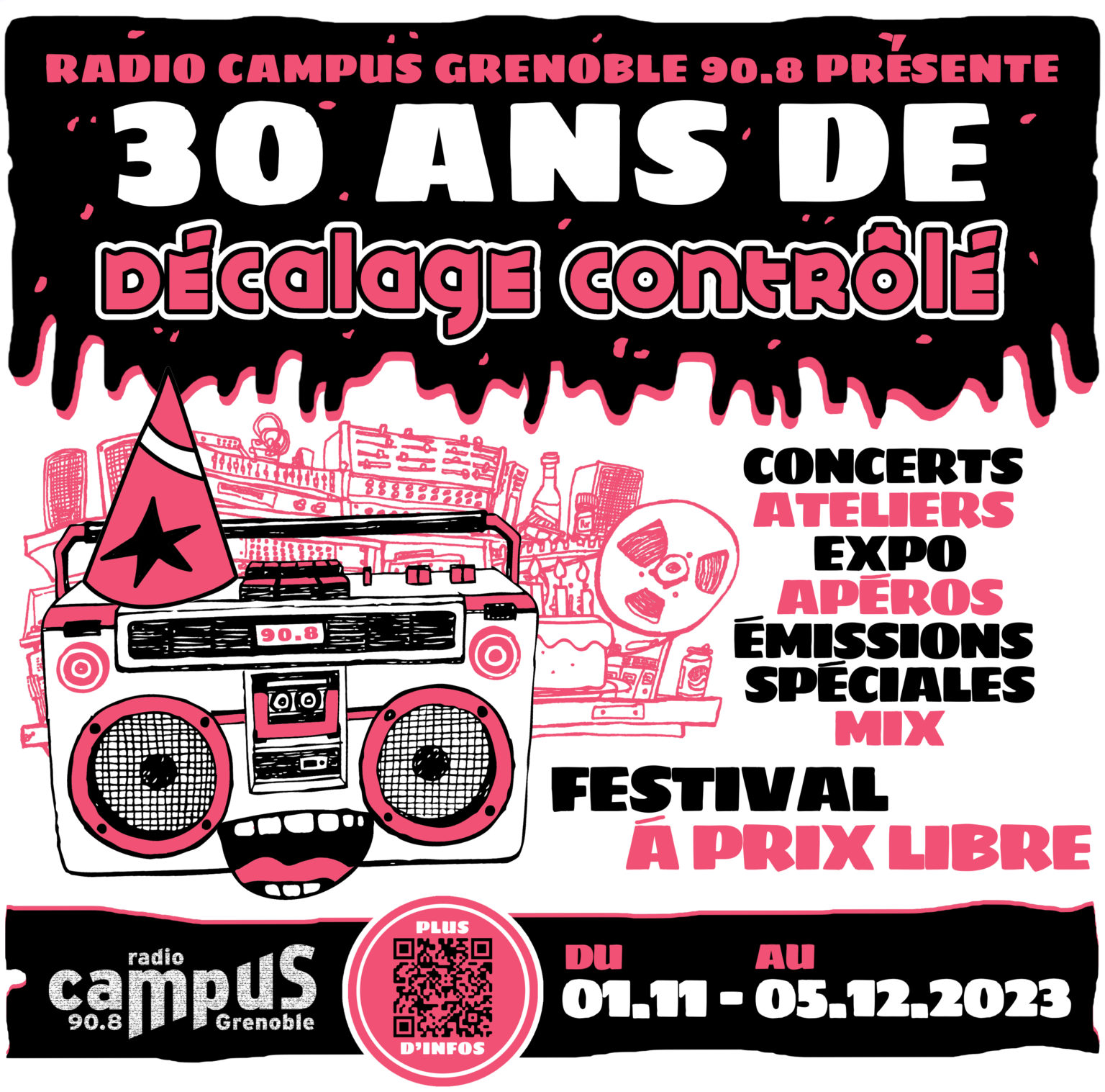 Radio Campus Grenoble : 30 ans de Décalage contrôlé