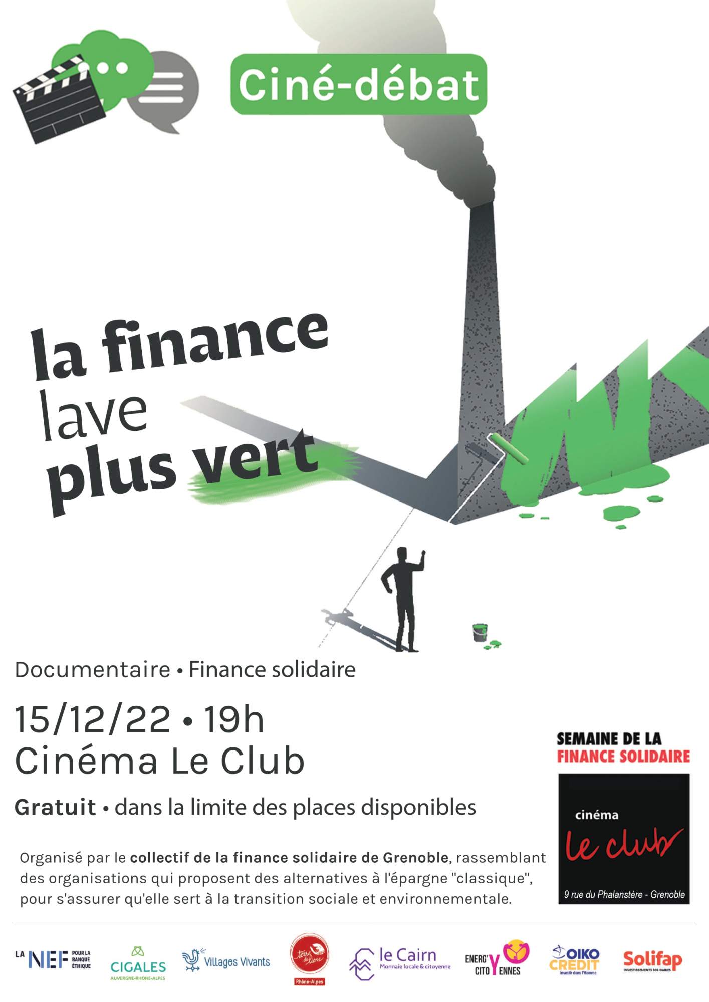 Ciné débat – la finance lave plus vert