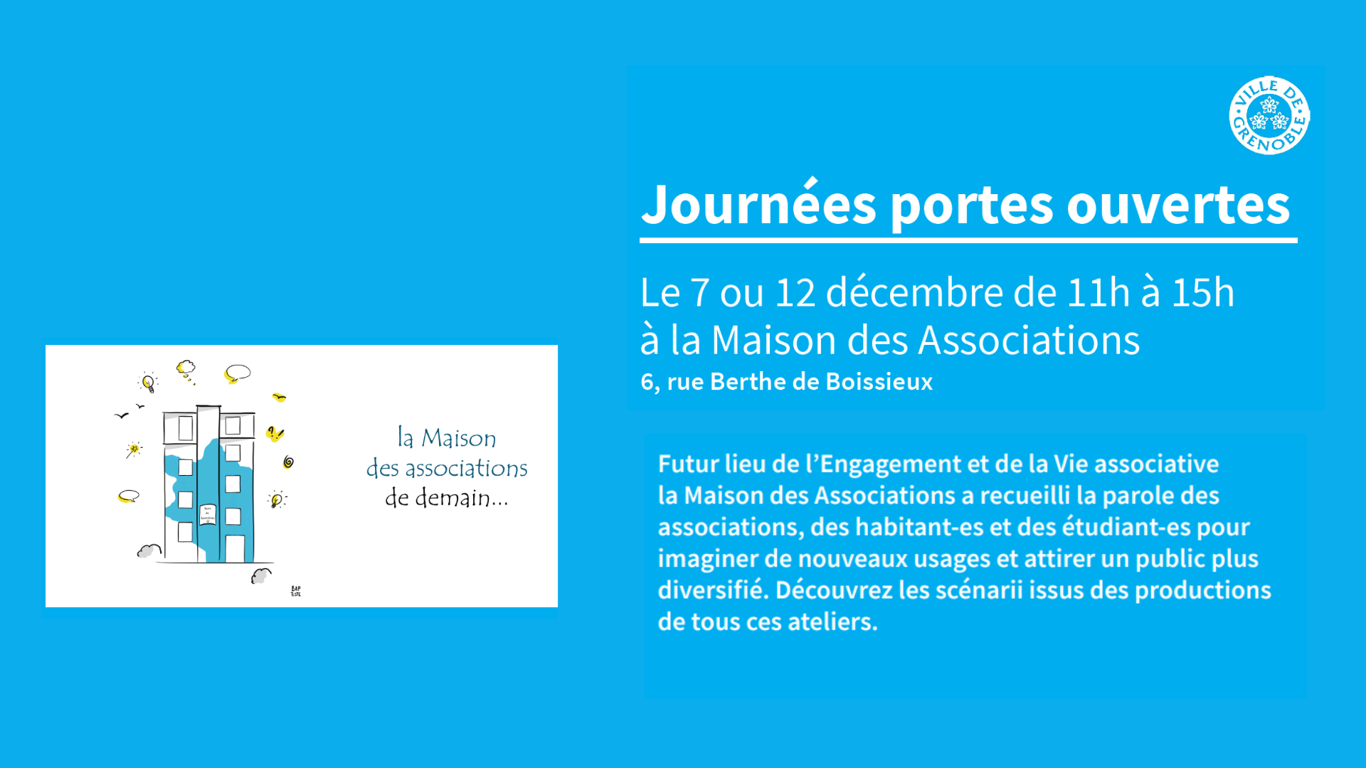 La Maison des Associations de demain se construit avec vous