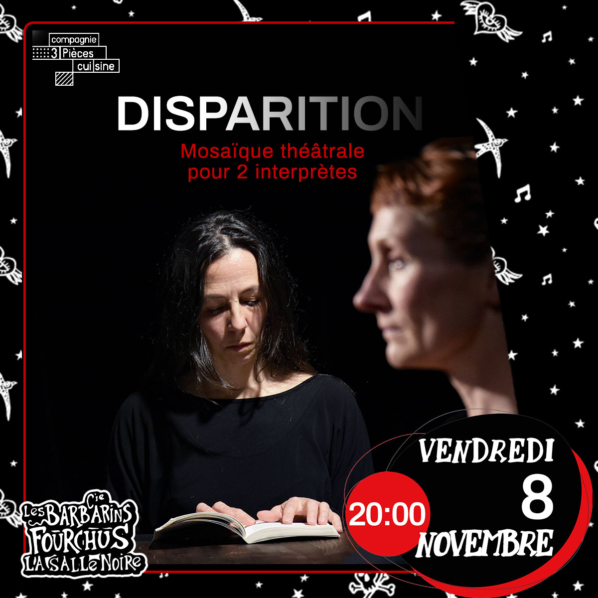THÉÂTRE : DISPARITION de la Cie 3 PIÈCES-CUISINE