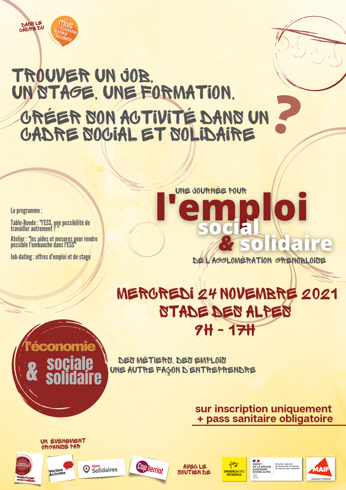 Mois ESS 2021 : Une journée pour l’emploi social et solidaire