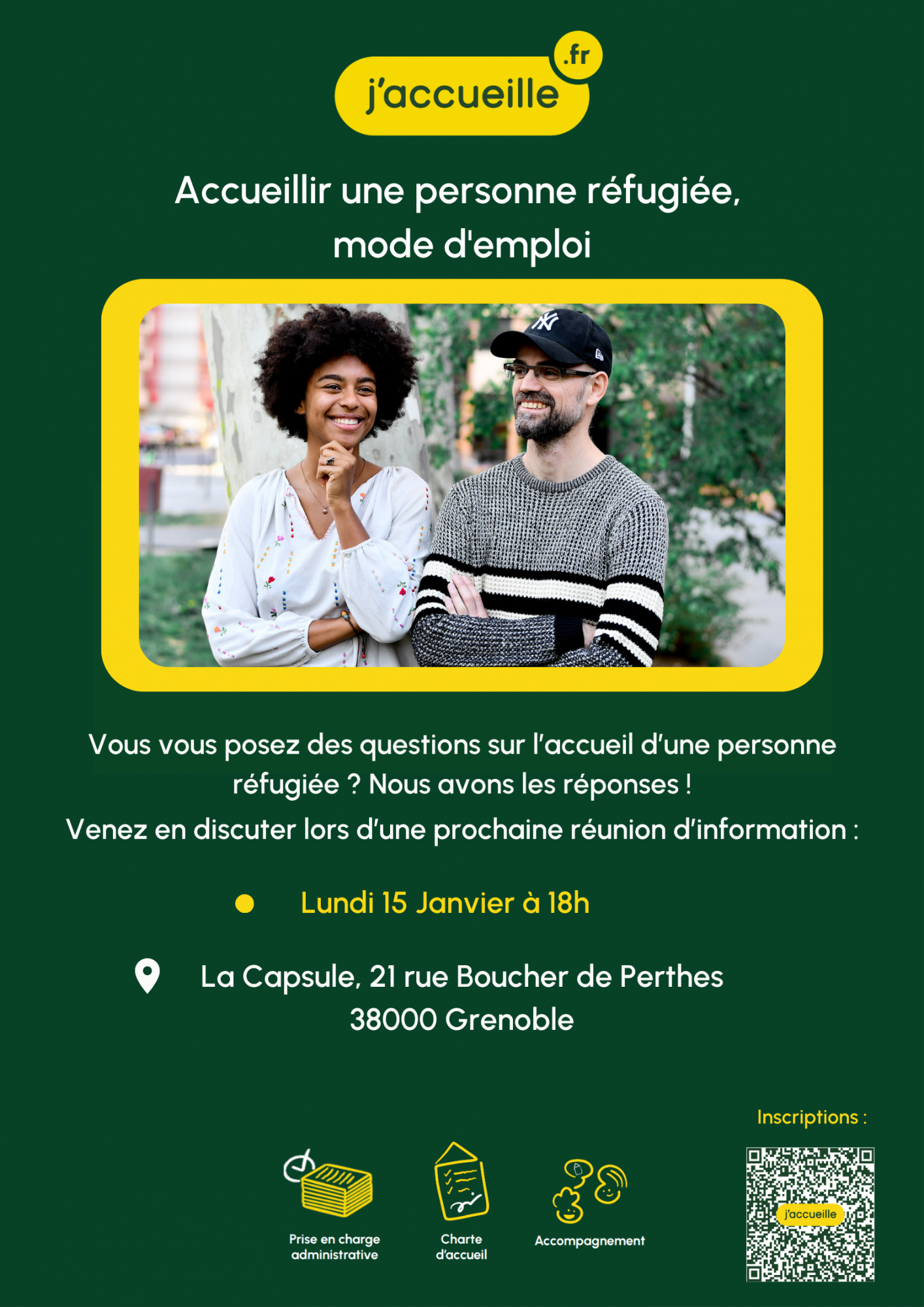 Accueillir une personne réfugiée, avec j&rsquo;accueille, mode d’emploi