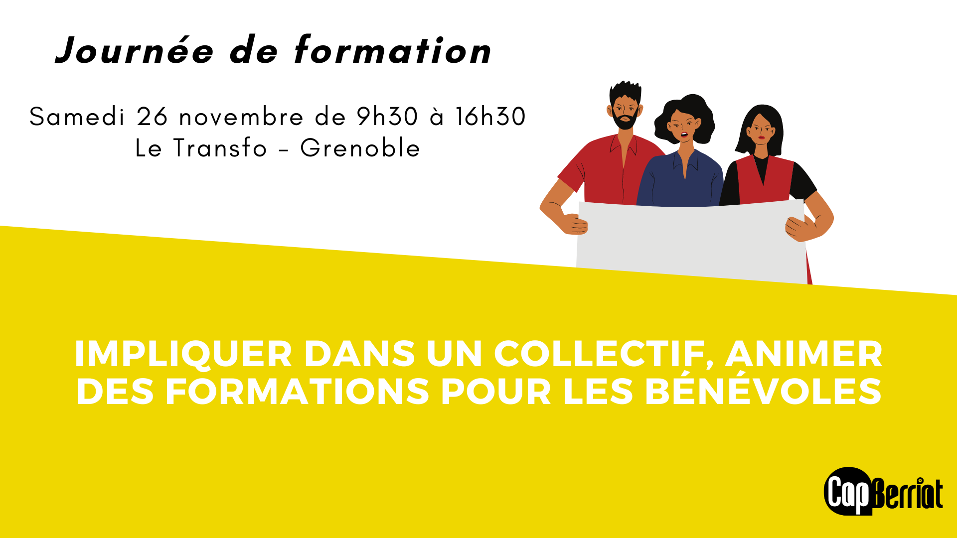 Cap Berriat – Formation gratuite « Impliquer dans un collectif, animer des formations pour les bénévoles »