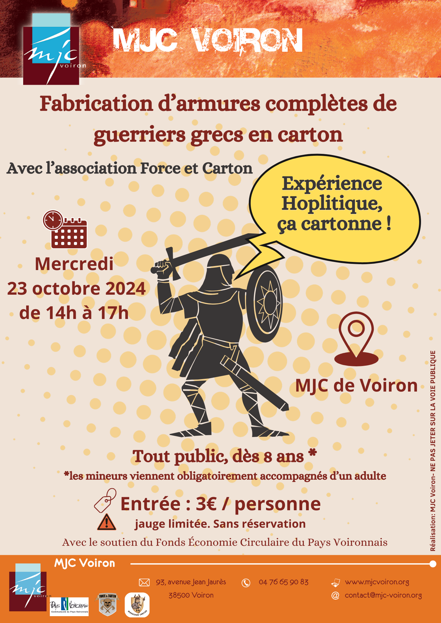 Ça cartonne ! Création d&rsquo;espaces ludiques et armures guerrières en carton – MJC Voiron
