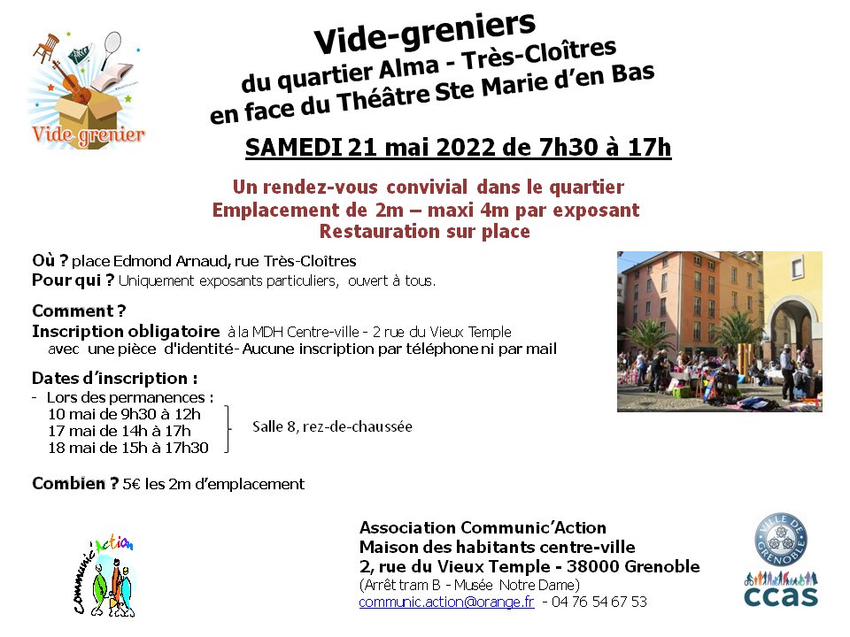 Vide greniers place Edmond-Arnaud à Grenoble
