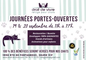 JOURNEES PORTES OUVERTES AU REFUGE POUR CHATS DROIT DE VIVRE