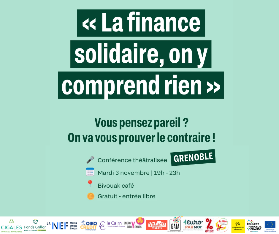 « La Finance Solidaire, on y comprend rien » – Conférence théâtralisée